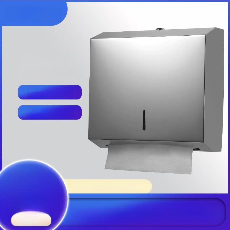 Κουτί χαρτοπετσέτων τοίχου, από ανοξείδωτο ατσάλι με βουρτσισμένο φινίρισμα, εγκατάσταση χωρίς διάτρηση, κατάλληλο για κουζίνα και μπάνιο