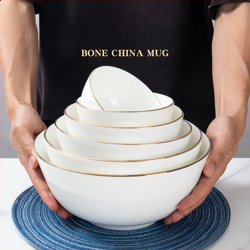 Csontporcelán tálak készlete szállodák és éttermek számára — kör alakú, glazúrt felület, testreszabható