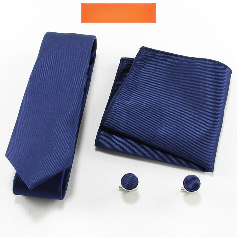 Set cravată și batistă pentru bărbați — țesătură Jacquard, poliester, unisex, stil lejer