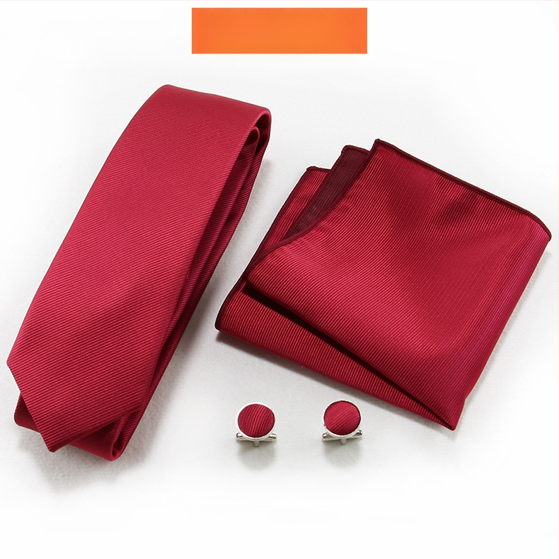 Set cravată și batistă pentru bărbați — țesătură Jacquard, poliester, unisex, stil lejer