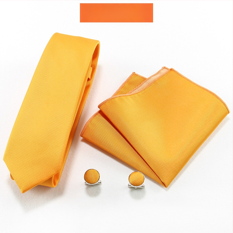 Set cravată și batistă pentru bărbați — țesătură Jacquard, poliester, unisex, stil lejer