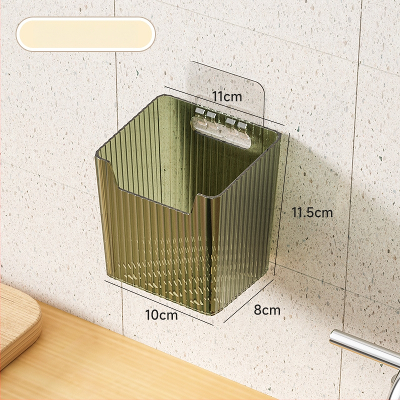 Virtuvės imbiero ir česnako laikymo krepšys, sieninis be gręžimo - plastikas, lengvas prabangos stilius, pakuotė 162+72