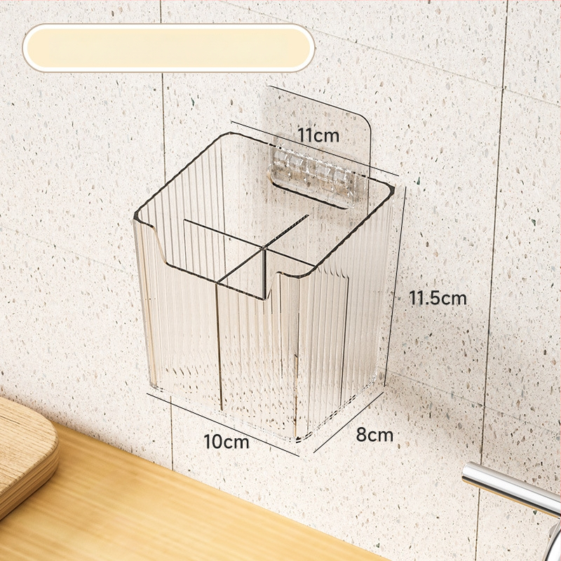 Virtuvės imbiero ir česnako laikymo krepšys, sieninis be gręžimo - plastikas, lengvas prabangos stilius, pakuotė 162+72