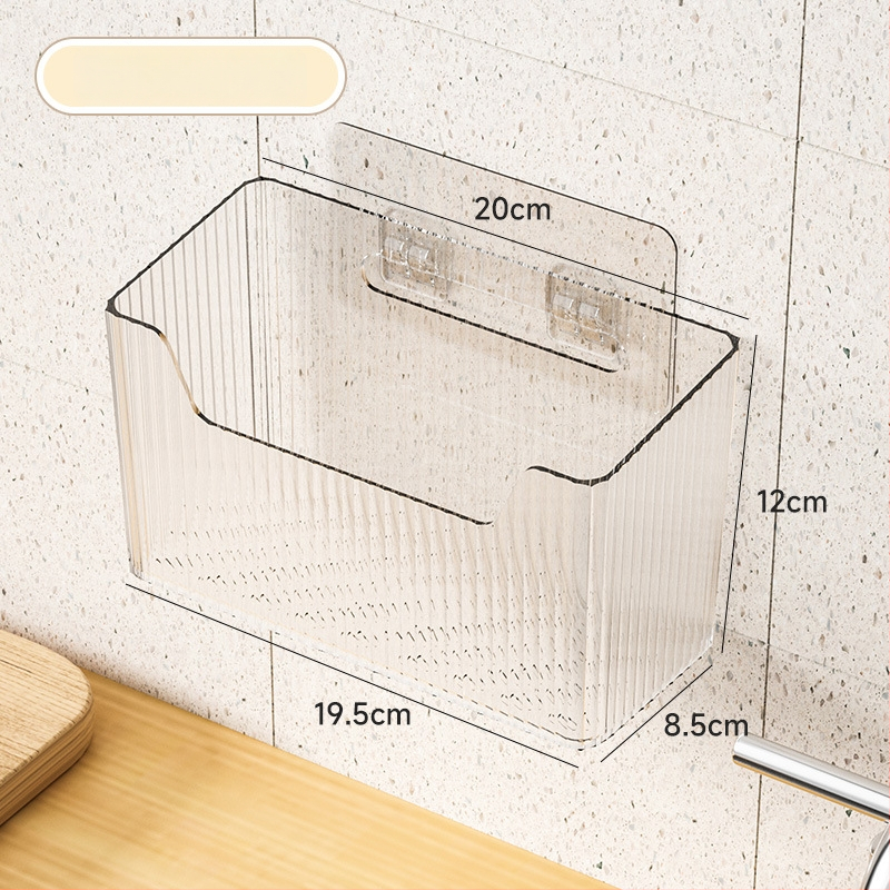 Virtuvės imbiero ir česnako laikymo krepšys, sieninis be gręžimo - plastikas, lengvas prabangos stilius, pakuotė 162+72