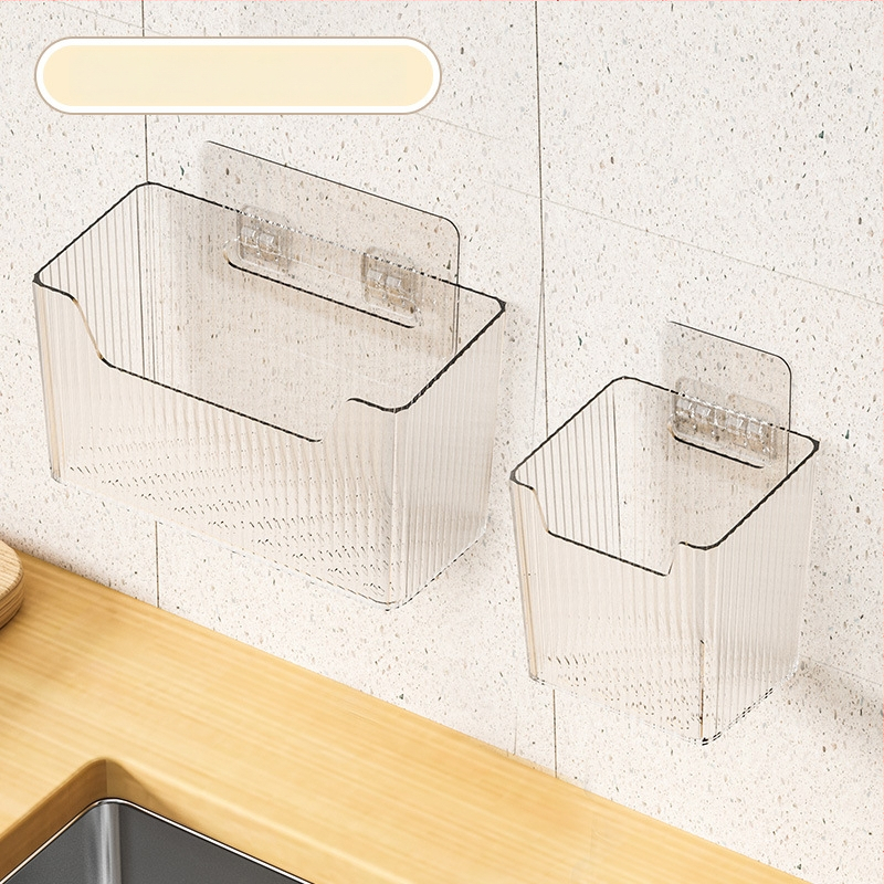 Virtuvės imbiero ir česnako laikymo krepšys, sieninis be gręžimo - plastikas, lengvas prabangos stilius, pakuotė 162+72