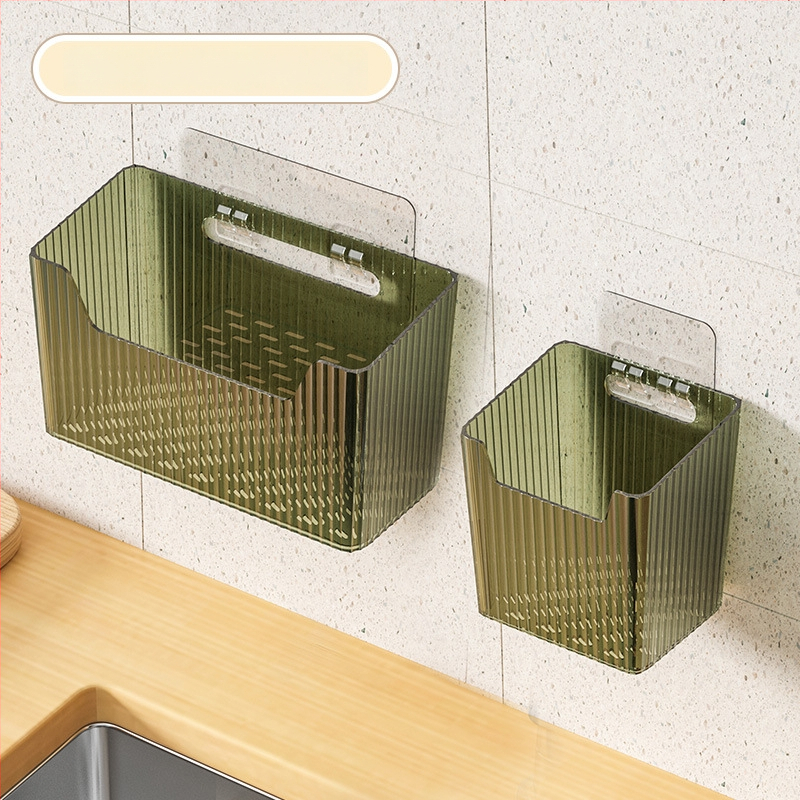 Virtuvės imbiero ir česnako laikymo krepšys, sieninis be gręžimo - plastikas, lengvas prabangos stilius, pakuotė 162+72