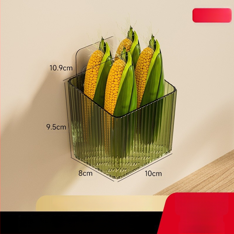 Virtuvės imbiero ir česnako laikymo krepšys, sieninis be gręžimo - plastikas, lengvas prabangos stilius, pakuotė 162+72