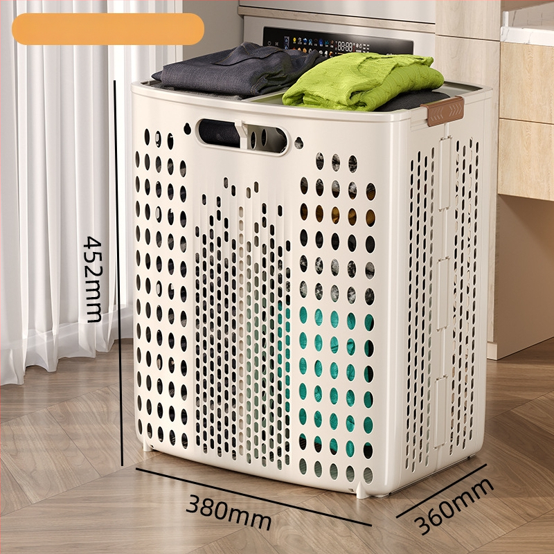 Ratuotas skalbinių dėklas didelės talpos, sulankstomas, plastikinis, modernus minimalistinis stilius