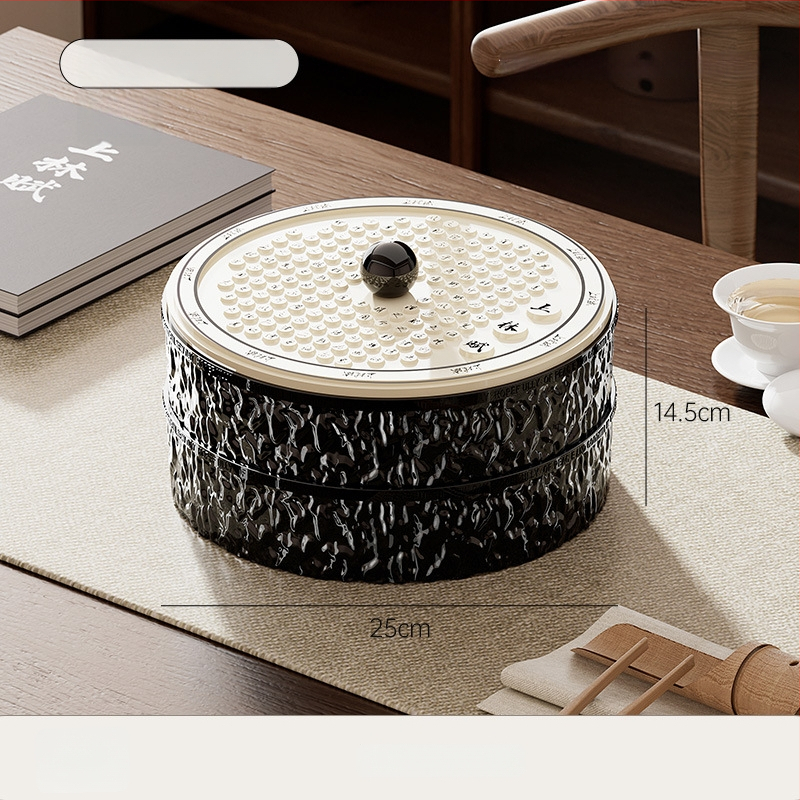 Чиния за плодове за всекидневна и чайна стая, пластмасова, марка Lingzhi, стил светъл лукс ретро, пускане през лятото на 2025