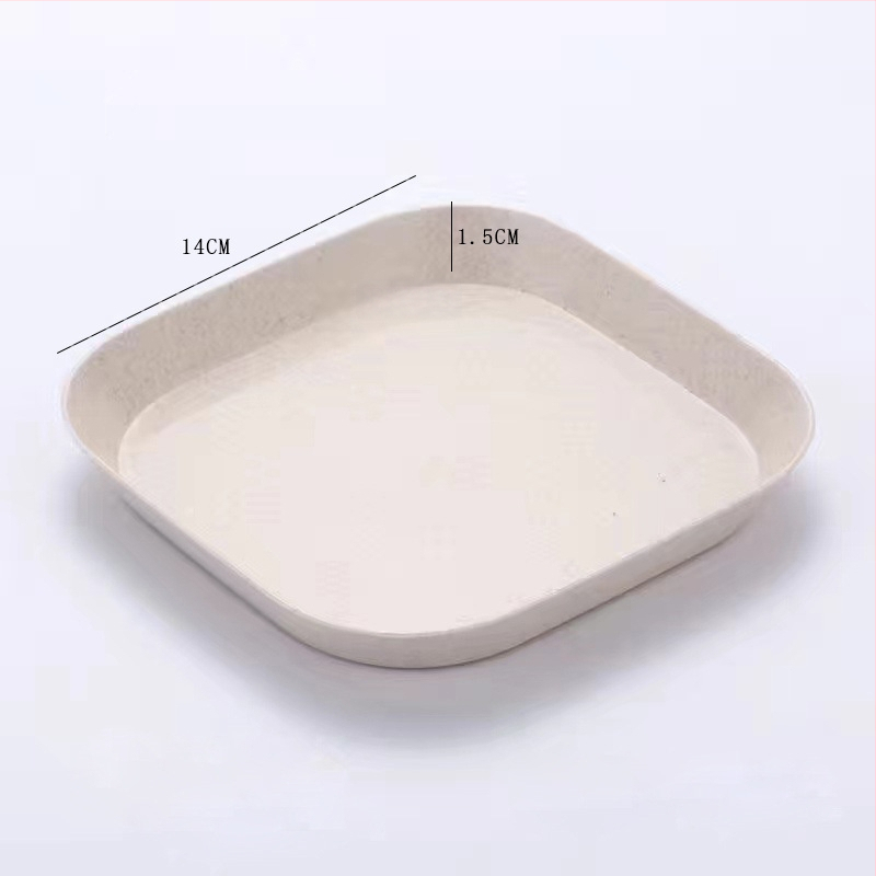 Пластмасова чиния за закуски, неправилно оформена форма, еднотонен дизайн, модерен минималистичен стил; подходяща за храна, кафе и чай