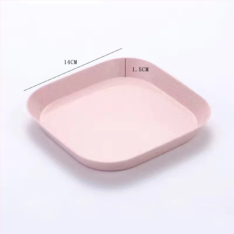 Пластмасова чиния за закуски, неправилно оформена форма, еднотонен дизайн, модерен минималистичен стил; подходяща за храна, кафе и чай