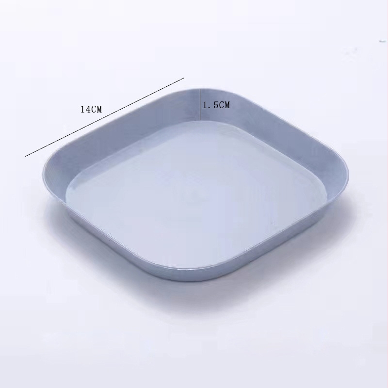 Пластмасова чиния за закуски, неправилно оформена форма, еднотонен дизайн, модерен минималистичен стил; подходяща за храна, кафе и чай