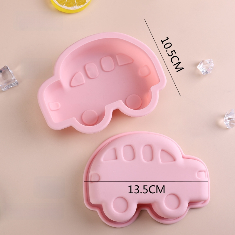 Φόρμα σιλικόνης τροφίμων με cartoon DIY σχεδιασμό: καραβίδα και ντόνατ, αυτοκίνητο σε μορφή μεγάλων κύβων πάγου, κατάλληλη για ατμοποίηση