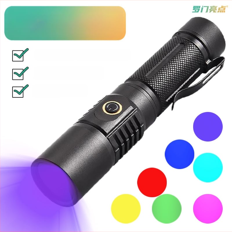 UV инспекционен фенер LED 10W, корпус от алуминиева сплав, батерия, ръчна задвижване, обхват до 50 м