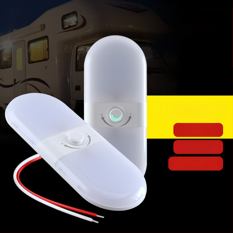 RV šviesa transporto priemonėms ir kemperiams (204 LED, trispalvė šviesa, 15W, 1200 lm, 1000-6500K)