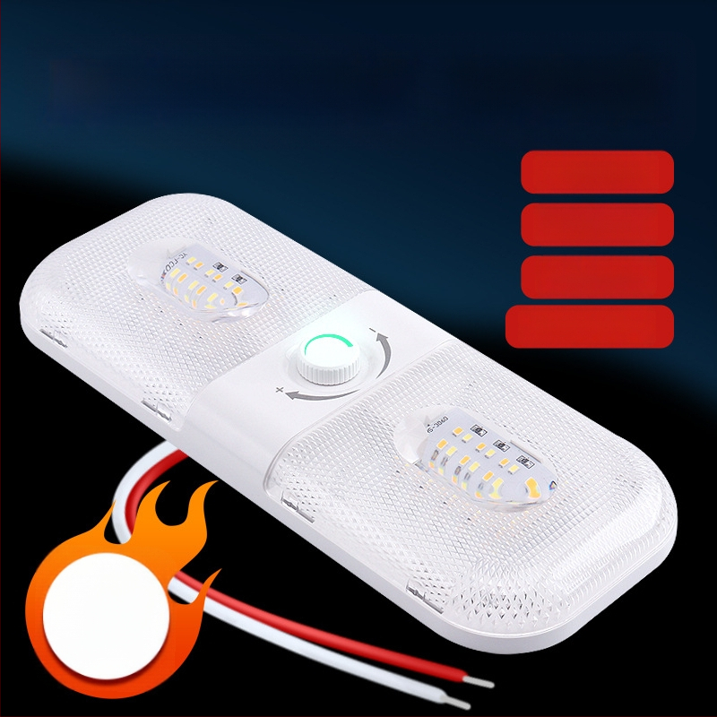 RV šviesa transporto priemonėms ir kemperiams (204 LED, trispalvė šviesa, 15W, 1200 lm, 1000-6500K)