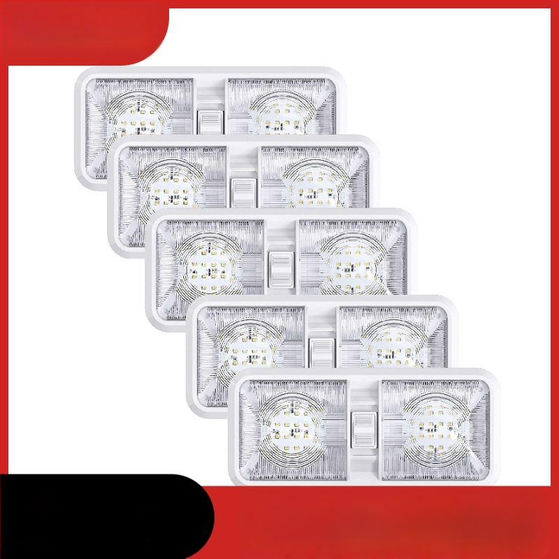 RV šviesa transporto priemonėms ir kemperiams (204 LED, trispalvė šviesa, 15W, 1200 lm, 1000-6500K)