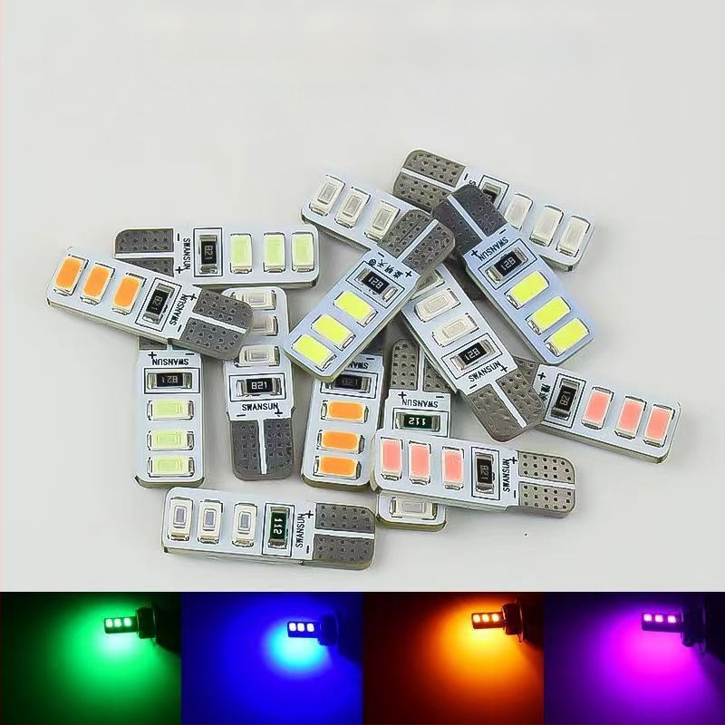 LED T10 įterptas burbulas platus indikatorius šviesos sunkvežimiams, 12-24V, 3W, 0.2A, vidaus skaityimui ir numerio apšvietimui