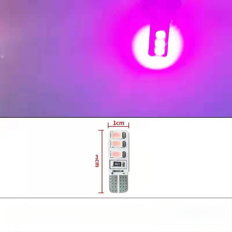 LED T10 įterptas burbulas platus indikatorius šviesos sunkvežimiams, 12-24V, 3W, 0.2A, vidaus skaityimui ir numerio apšvietimui