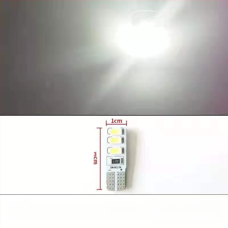 LED T10 įterptas burbulas platus indikatorius šviesos sunkvežimiams, 12-24V, 3W, 0.2A, vidaus skaityimui ir numerio apšvietimui