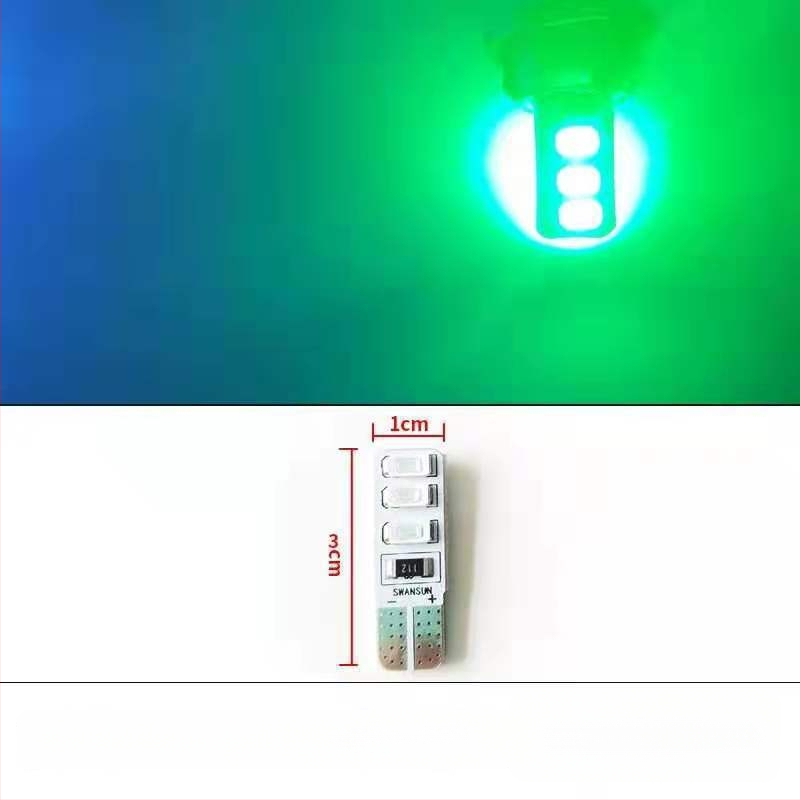 LED T10 įterptas burbulas platus indikatorius šviesos sunkvežimiams, 12-24V, 3W, 0.2A, vidaus skaityimui ir numerio apšvietimui