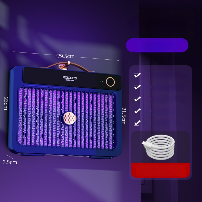 LED-es világítású elektromos szúnyogriasztó lámpa, beépített 1001–1600 mAh akkumulátorral, 41–60 m²-es területhez, üzemidő 6–8 óra