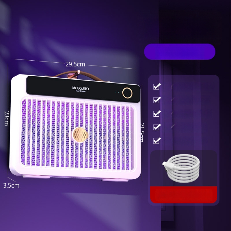 LED-es világítású elektromos szúnyogriasztó lámpa, beépített 1001–1600 mAh akkumulátorral, 41–60 m²-es területhez, üzemidő 6–8 óra