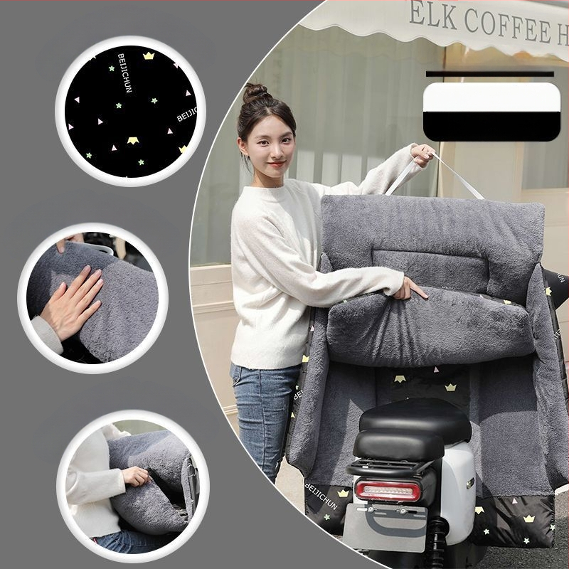 Elektrilise esiklaasi kate – paks plüüsmaterjalist kate, külmavastane ja soe, päikesekaitse kaelale