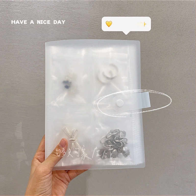 Ékszer kiállító állvány átlátszó PVC tasakkal, por- és oxidáció elleni védelemmel, 6 rétegű, utazási szervező