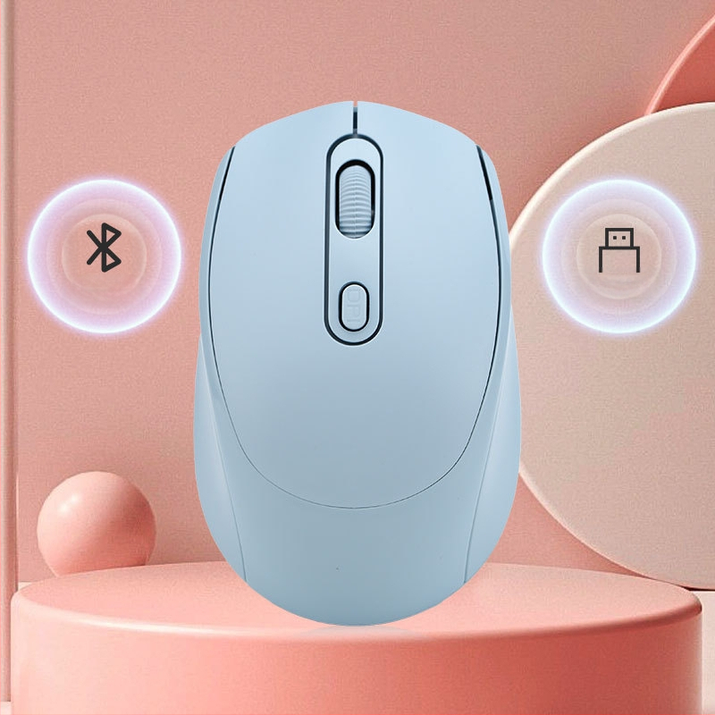 Bežični miš s dvostrukim režimom, tih rad, 1600 DPI, model yy-01, 2.4G Bluetooth, kompatibilno sa stolnim računalom i prijenosnikom