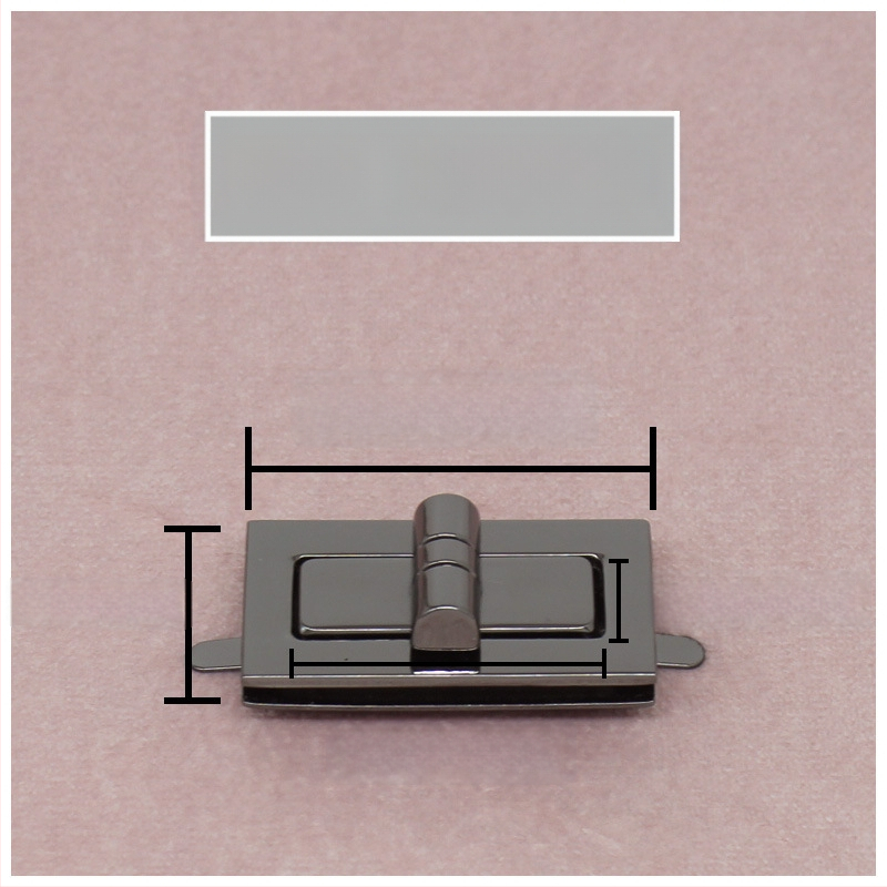 Комплект катарами за чанти — въртящо се заключване, квадратно заключване, метална изработка, Zhuoyue
