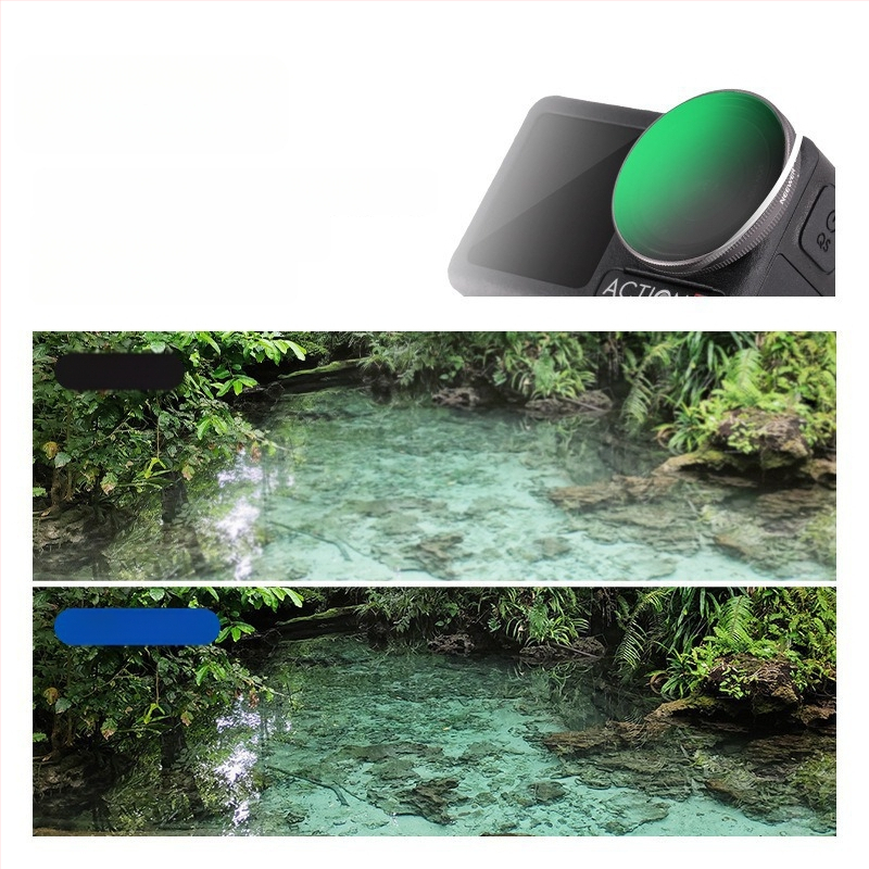 DJI Action 5 Pro/6/4 filtrų rinkinys: CPL stiklo filtras, NDUV filtras, greitas magnetinis atleidimas objektyvo apsaugos filtras