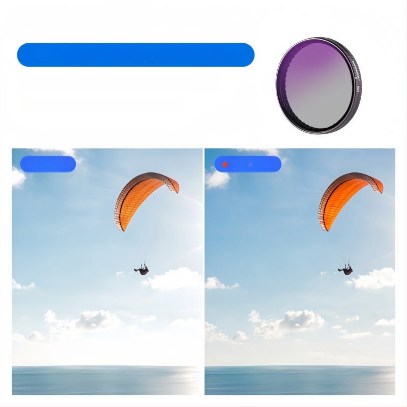 DJI Action 5 Pro/6/4 filtrų rinkinys: CPL stiklo filtras, NDUV filtras, greitas magnetinis atleidimas objektyvo apsaugos filtras