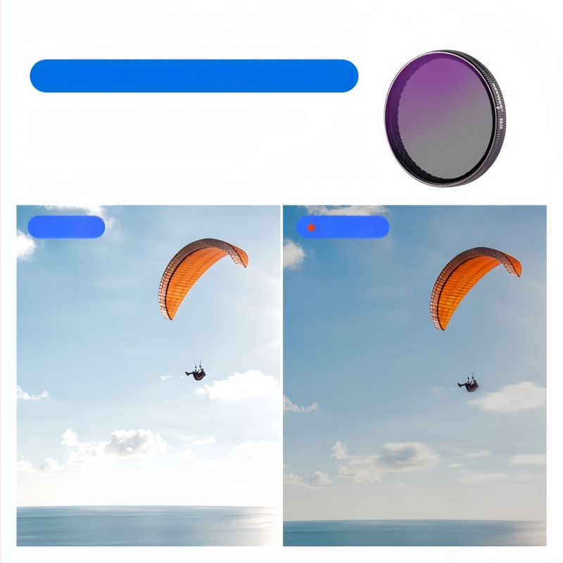 DJI Action 5 Pro/6/4 filtrų rinkinys: CPL stiklo filtras, NDUV filtras, greitas magnetinis atleidimas objektyvo apsaugos filtras