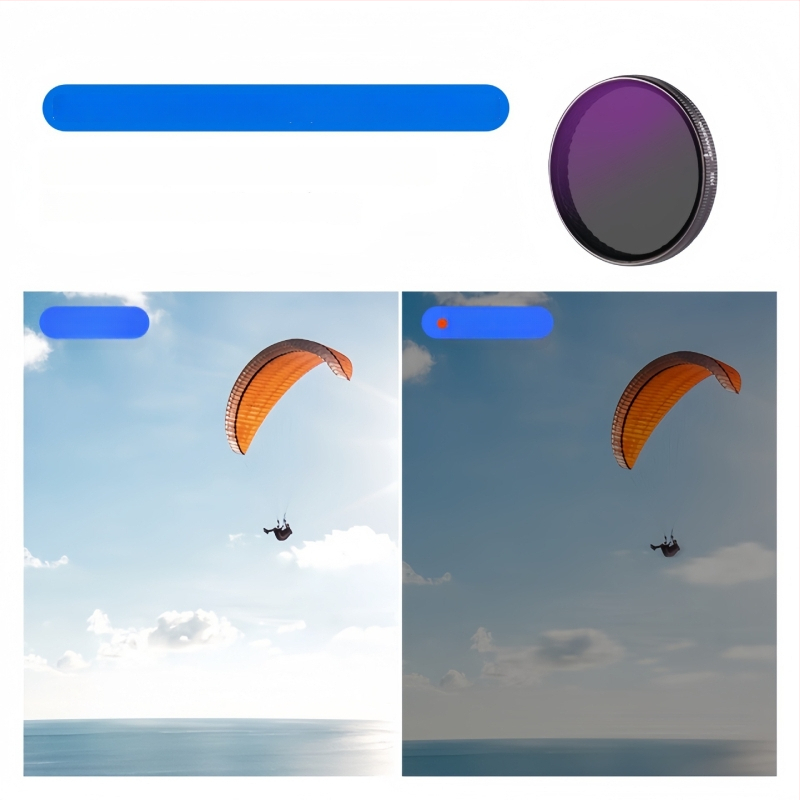 DJI Action 5 Pro/6/4 filtrų rinkinys: CPL stiklo filtras, NDUV filtras, greitas magnetinis atleidimas objektyvo apsaugos filtras