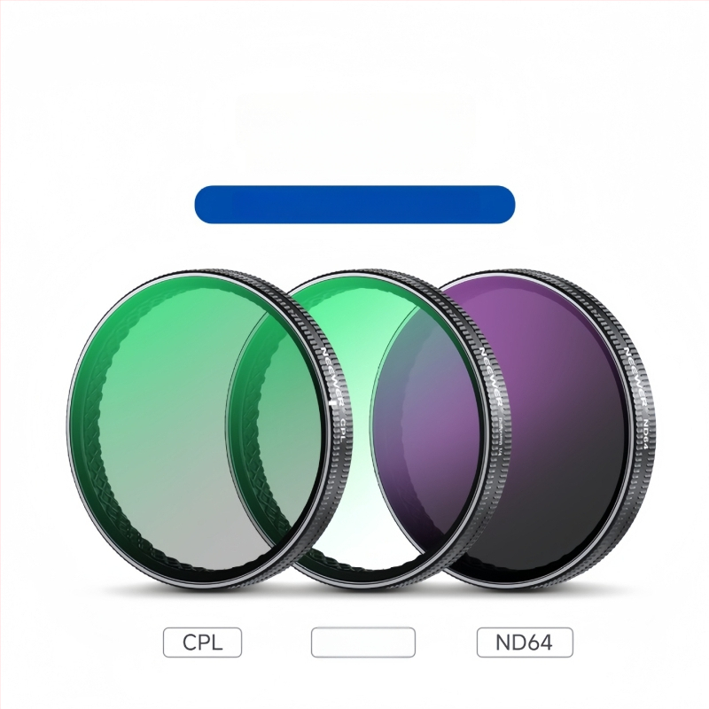 DJI Action 5 Pro/6/4 filtrų rinkinys: CPL stiklo filtras, NDUV filtras, greitas magnetinis atleidimas objektyvo apsaugos filtras