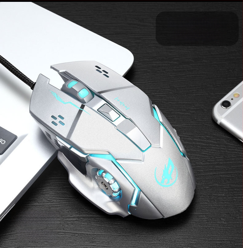 Fire Wolf USB mehanički gaming tipkovnica i miš set, žično, makro programiranje, 3200 DPI, ergonomski, vodootporan, kabel 1.8 m