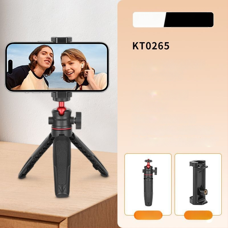 Mini galda statīvs atlocāms, no alumīnija sakausējuma, piemērots viedtālrunim un bezspoguļkamerai