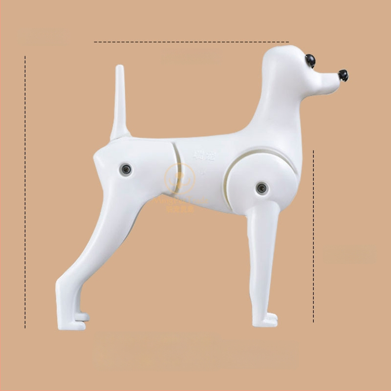 Model de câine pentru instruire cu schelet standard și blană completă; materiale: lână sintetică și plastic