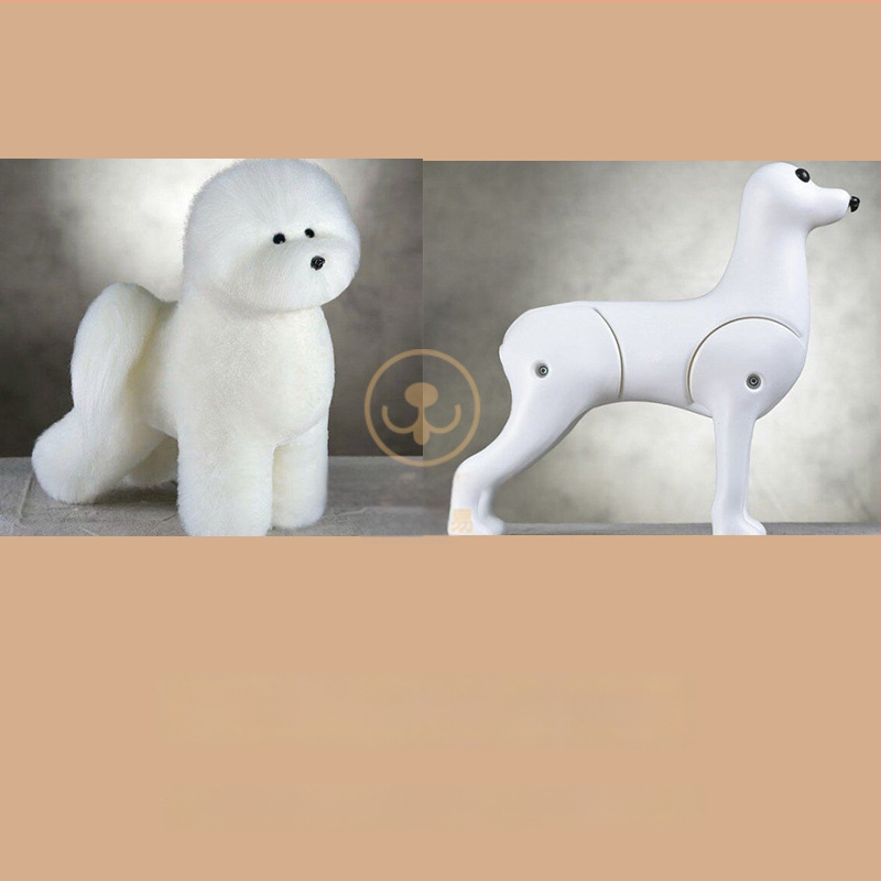 Model de câine pentru instruire cu schelet standard și blană completă; materiale: lână sintetică și plastic