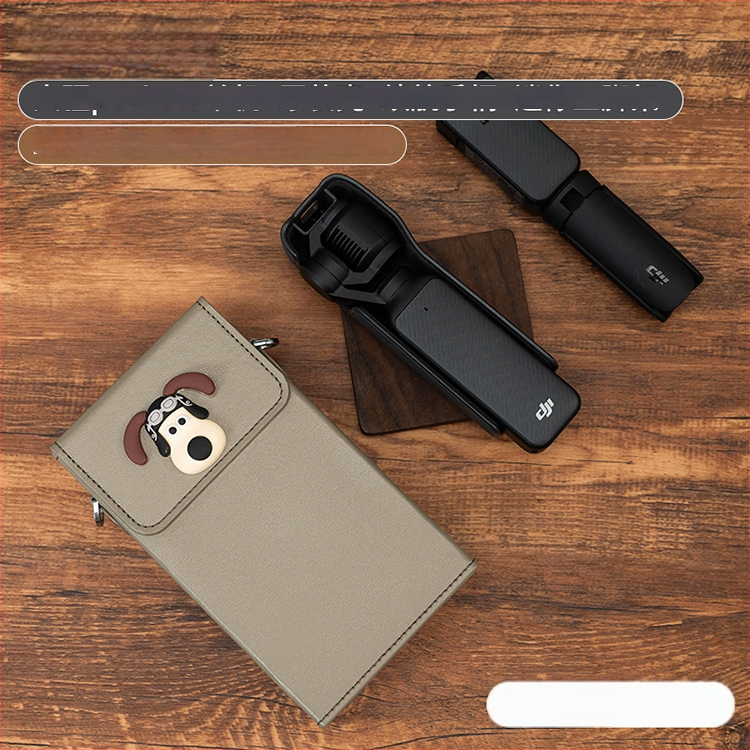 Θήκη Osmo Pocket 3 για κάμερα – εξωτερικό συνθετικό δέρμα, επένδυση από καμβά, ζώνη crossbody, unisex