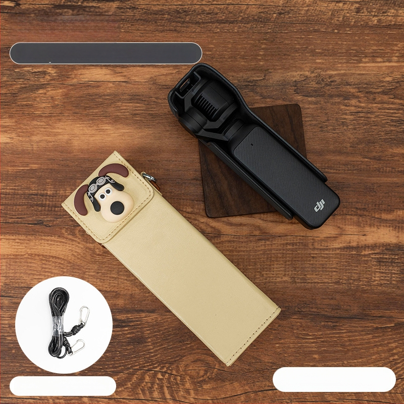 Θήκη Osmo Pocket 3 για κάμερα – εξωτερικό συνθετικό δέρμα, επένδυση από καμβά, ζώνη crossbody, unisex