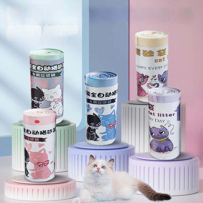 Σάκος απορριμμάτων γάτας με κορδόνι και λαβή, παχύτερο HDPE, κυλιόμενος σχεδιασμός