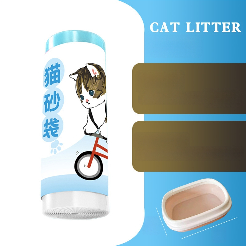 Σάκος απορριμμάτων γάτας με κορδόνι και λαβή, παχύτερο HDPE, κυλιόμενος σχεδιασμός