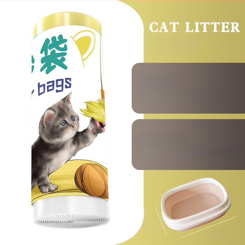 Σάκος απορριμμάτων γάτας με κορδόνι και λαβή, παχύτερο HDPE, κυλιόμενος σχεδιασμός