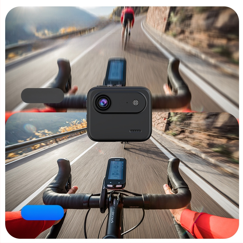 Y360 sporta kamera ar apgriežamu ekrānu, 4K video, stabilizācija, 143° platleņķa skats, 2,0 collu LCD