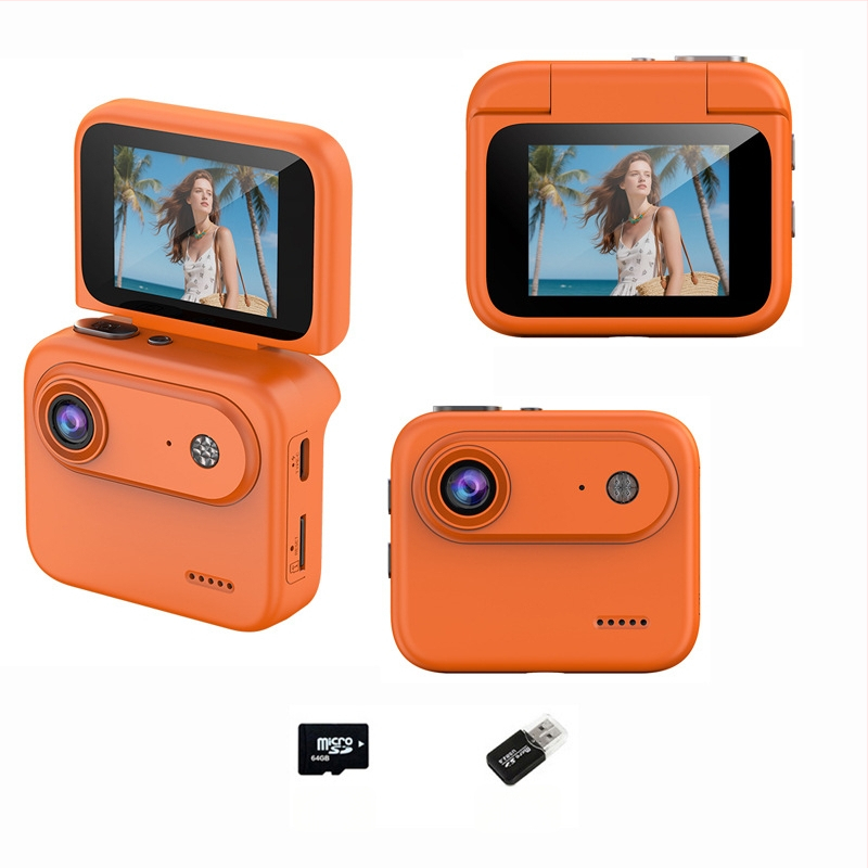 Y360 sporta kamera ar apgriežamu ekrānu, 4K video, stabilizācija, 143° platleņķa skats, 2,0 collu LCD