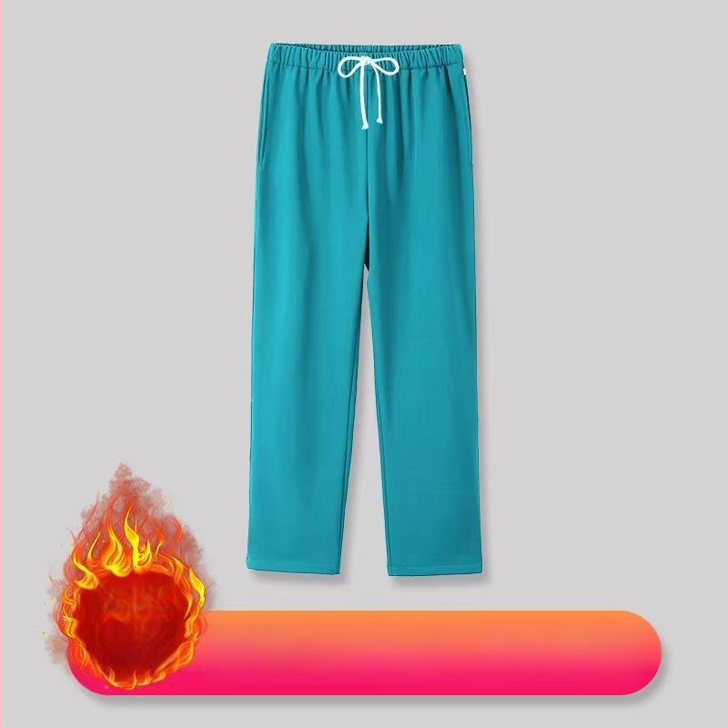 Set scrub unisex pentru clinici dentare și veterinare, căptușit cu fleece, mâneci lungi, costum split (top și bottom), decolteu în V, 90–95% elastan