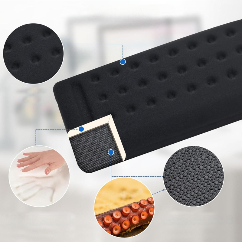 L-образна клавиатурна тава за ръб на бюро – 2-части комплект с опора за предмишница и лакът, подложка за китка, антихлъзгаща повърхност за офис, OEM персонализация