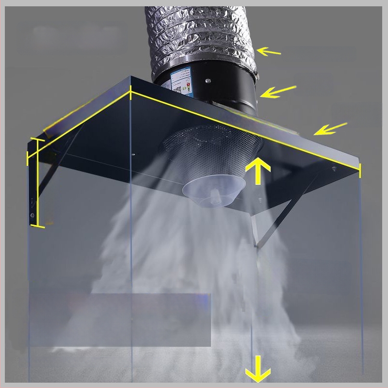 Konyhai kipufogó ventilátor nagy szívóerővel, FD250 modell, függőleges szerelés, 220V, 50W, vasból készült ház